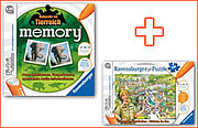 tiptoi® Paket: Puzzle "memory® Tierreich" + Spiel "Im Zoo"
