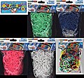 Original RAINBOW LOOM Starter Set mit METALLHAKEN, Webrahmen, 600 Bänder  + 5 x SORTIERT Magic Loom Gummibänder 